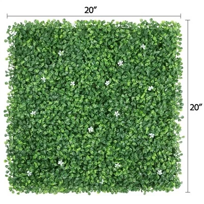 Yaheetech 20" X 20" Artificial Boxwood Hedge Panel Green 1 Yaheetech 20" X 20" Artificial Boxwood Hedge Panel Green