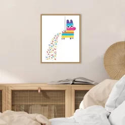 16" X 20" Pinata Poop By Michael Buxton Framed Canvas Wall Art - Amanti Art -Art Wall Deals Store GUEST ca4aeea2 801d 4b78 9dd2 46d6e6dd5ac3