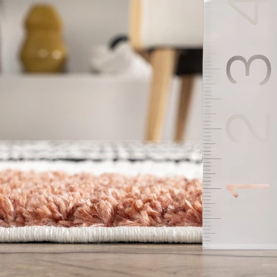 NuLOOM Stefanie Abstract Shapes Tassel Area Rug 2 NuLOOM Stefanie Abstract Shapes Tassel Area Rug - Image 2