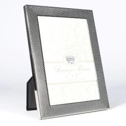 Lawrence Frames 5"W X 7"H Fawn Pin Dot Pattern Silver Metal Picture Frame 702857