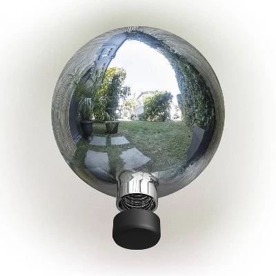 12" Glass Gazing Globe Silver - Alpine Corporation 3 12" Glass Gazing Globe Silver - Alpine Corporation - Image 3
