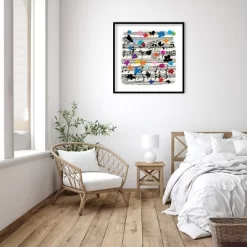 33" X 33" Floral Music Notes By Jenny Frean Wood Framed Wall Art Print - Amanti Art -Art Wall Deals Store GUEST d59a347c 65f6 477f 8a6e 9d56b79aadab