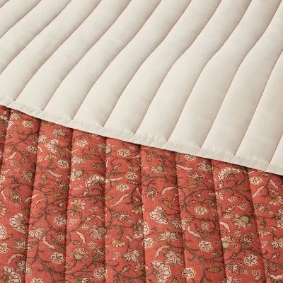 Voile Floral Printed Quilt Bronze - Threshold™ 2 Voile Floral Printed Quilt Bronze - Threshold™ - Image 2