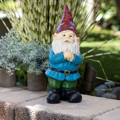 12" Polyresin Bearded Garden Gnome Statue With Red Hat - Alpine Corporation 1 12" Polyresin Bearded Garden Gnome Statue With Red Hat - Alpine Corporation