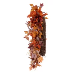 Vickerman 22" Artificial Orange Fall Maple Leaf Wreath. -Art Wall Deals Store GUEST d665d7d9 9c27 411c 8b94 ed7a97fdf708