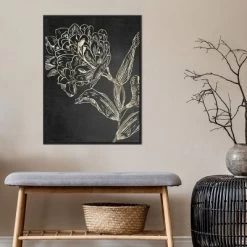 22" X 30" Golden Flower Folklore II By Asia Jensen Framed Canvas Wall Art Black - Amanti Art -Art Wall Deals Store GUEST d6ca03b0 e185 4f17 a5bd 1933b7a51968
