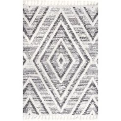 NuLOOM Fleur Geometric High/Low Tassel Area Rug -Art Wall Deals Store GUEST d6cdf694 60ae 454b 90f5 f31c82302401