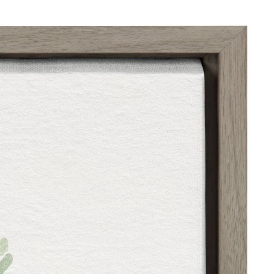 24" X 24" Sylvie Flowers And Ferns By Patricia Shaw Framed Wall Canvas Gray - Kate & Laurel All Things Decor 2 24" X 24" Sylvie Flowers And Ferns By Patricia Shaw Framed Wall Canvas Gray - Kate & Laurel All Things Decor - Image 2