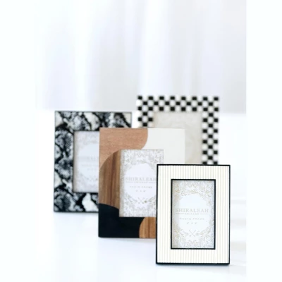 Shiraleah Black And White Ariston Woven 5x7 Picture Frame 2 Shiraleah Black And White Ariston Woven 5x7 Picture Frame - Image 2