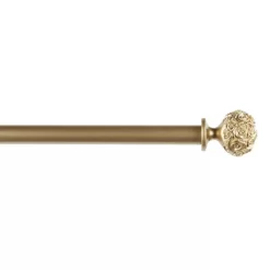 Exclusive Home Peony 1" Curtain Rod And Coordinating Finial Set