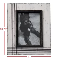 Rustic Black Plaid 5x7 Inch White Wood Decorative Picture Frame - Foreside Home & Garden -Art Wall Deals Store GUEST da98afe5 66ac 46b6 bb7c 35832f7a215f