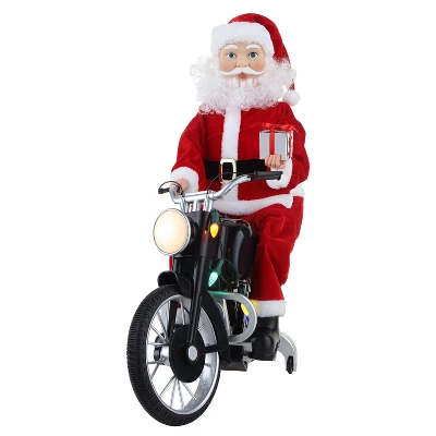 Mr. Christmas Animated LED Motorcycling Santa Musical Christmas Decoration 1 Mr. Christmas Animated LED Motorcycling Santa Musical Christmas Decoration