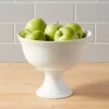 80oz Porcelain Beaded Footed Serving Bowl White - Threshold™