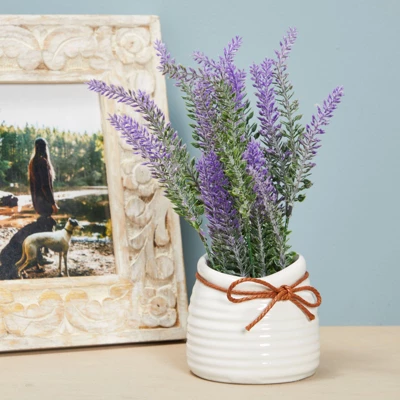 Juvale Artificial Lavender Flowers In Ceramic Vase For Bathroom Decor (9 X 3.3 In) 1 Juvale Artificial Lavender Flowers In Ceramic Vase For Bathroom Decor (9 X 3.3 In)