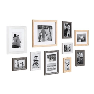 10pc Bordeaux Frame Boxs White/Black/Natural Wood - Kate & Laurel All Things Decor 1 10pc Bordeaux Frame Boxs White/Black/Natural Wood - Kate & Laurel All Things Decor