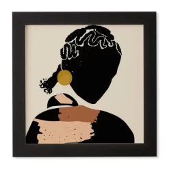 Domonique Brown Black Hair No. 12 Framed Wall Art Black - Deny Designs -Art Wall Deals Store GUEST e26ac896 1bef 48cd 9b39 b06ee204150d