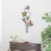 29" X 15" Iron Eclectic Butterfly Wall Décor - Olivia & May