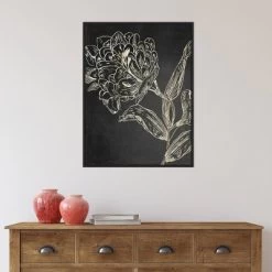 22" X 30" Golden Flower Folklore II By Asia Jensen Framed Canvas Wall Art Black - Amanti Art -Art Wall Deals Store GUEST e59b7905 452d 4a41 bbfb 499e9b661ec1