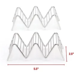 2 Lb Depot Premium Stainless Steel Stackable Taco Holders - Holds 2-5 Hard Or Soft Tacos, Five Styles Available - Set Of 2 -Art Wall Deals Store GUEST e7ba43d6 22ff 4074 ac0c 78cafce90535