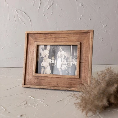 5X7 Inch Natural Wood Picture Frame With MDF & Glass By Foreside Home & Garden 1 5X7 Inch Natural Wood Picture Frame With MDF & Glass By Foreside Home & Garden