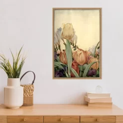 16" X 23" Garden Fantasy I Tulip Framed Canvas Wall Art - Amanti Art -Art Wall Deals Store GUEST ecae78dc 4ff1 4806 a399 6c2dc667dec3