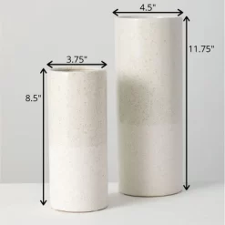 Sullivans Set Of 2 Ceramic Vases 11.75"H & 8.5"H Off-White -Art Wall Deals Store GUEST ee1d82a2 a5b5 46f5 b4e3 957afb89f084