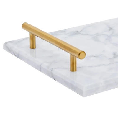 Rectangle Marble Serving Tray, Jewelry Trinket Tray, Perfume Tray, Bathroom Toilet Vanity Tray With Handle (White 15"x7.5"x0.4") 7 Rectangle Marble Serving Tray, Jewelry Trinket Tray, Perfume Tray, Bathroom Toilet Vanity Tray With Handle (White 15"x7.5"x0.4") - Image 7