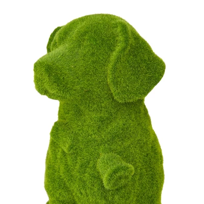 16" X 10" Country Cottage Ceramic Dog Garden Sculpture Green - Olivia & May 3 16" X 10" Country Cottage Ceramic Dog Garden Sculpture Green - Olivia & May - Image 3