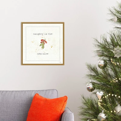 16" X 16" Christmas Cuties III Mistletoe By Pela Studio Framed Canvas Wall Art - Amanti Art 4 16" X 16" Christmas Cuties III Mistletoe By Pela Studio Framed Canvas Wall Art - Amanti Art - Image 4