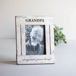5x7 Inches Grandpa Always White Wood & Glass Photo Frame - Foreside Home & Garden -Art Wall Deals Store GUEST f47e1bef 799f 4b95 927a 6ced5b8fab35