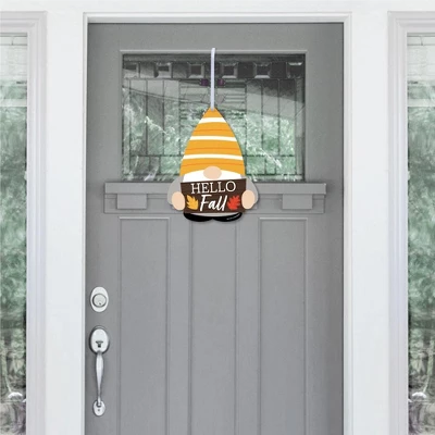 Big Dot Of Happiness Fall Gnomes - Hanging Porch Autumn Harvest Party Outdoor Decorations - Front Door Decor - 1 Piece Sign 1 Big Dot Of Happiness Fall Gnomes - Hanging Porch Autumn Harvest Party Outdoor Decorations - Front Door Decor - 1 Piece Sign