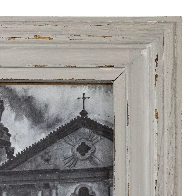 Distressed 5X7 Photo Frame Gray Wood, MDF & Glass - Foreside Home & Garden 4 Distressed 5X7 Photo Frame Gray Wood, MDF & Glass - Foreside Home & Garden - Image 4