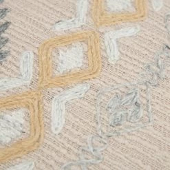 Oversize Geometric Square Throw Pillow Natural - Rizzy Home