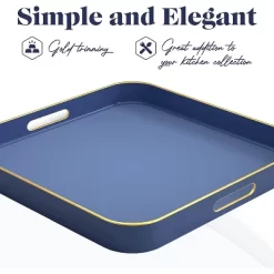 American Atelier Blue Square Large Tray With Gold Trimming & Handles 8 American Atelier Blue Square Large Tray With Gold Trimming & Handles -Art Wall Deals Store GUEST f802c699 653b 49b4 8a24 9222a571f931