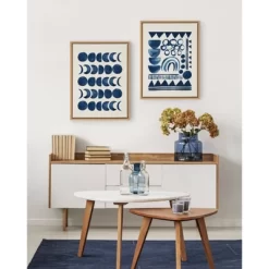 18" X 24" Sylvie Moon Phases Framed Canvas Wall Art By Teju Reval Natural - Kate And Laurel -Art Wall Deals Store GUEST f83a4e47 3dbc 4d67 95ff 5e1cb5a2b7c1