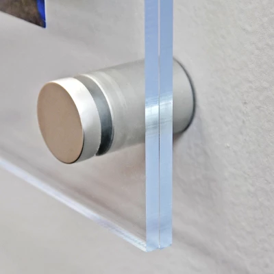 Azar Displays Floating Acrylic Wall Frame With Silver Stand Off Caps: 24" X 36" Graphic Size, Overall Frame Size: 28" X 40", 2-Pack 5 Azar Displays Floating Acrylic Wall Frame With Silver Stand Off Caps: 24" X 36" Graphic Size, Overall Frame Size: 28" X 40", 2-Pack - Image 5