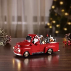 Mr. Christmas Santa In Truck Animated Musical Christmas Decoration - 10.5"