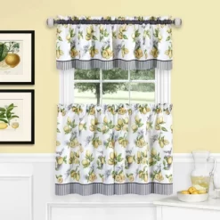 Kate Aurora Country Lemons Complete Cafe Style Kitchen Curtain Tier & Valance Set -Art Wall Deals Store GUEST fa86b74d 1864 4d17 936c 5b58e89699bd