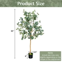 Costway 5.5FT Artificial Tree Fake Eucalyptus Tree For Living Room Office Home Decor 17 Costway 5.5FT Artificial Tree Fake Eucalyptus Tree For Living Room Office Home Decor -Art Wall Deals Store GUEST fdb9f5dd 4d03 449a ae00 320a38b06352