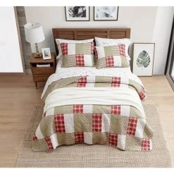 Eddie Bauer Camano Island Plaid Cotton Quilt Set - Red 7 Eddie Bauer Camano Island Plaid Cotton Quilt Set - Red -Art Wall Deals Store GUEST fea94595 c9df 4397 97e9 cd6df7d7b9dd